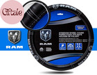 006697r25 Ram Deluxe Elite Steering Wheel Cover - Gray Logo