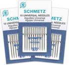 Schmetz Universal Sewing Machine Needles - Size 80 12-3 Cards - 30 Needles