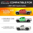 2-stair Running Boards Side Steps For 2007-2021 Toyota Tundra Crew Max Cab