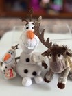 Ty Beanie Babies Disney Plush Frozen Olaf Snowman Sven Reindeer Stuffed 2019 8  