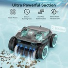 Cordless Wall Climbing Robotic Pool Cleaner For In-ground Pools Extended Battery