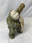Vintage Chupak Hand-carved Soapstone Alaskan Fisherman Eskimo Statue  70s Inuit