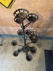 Cast Iron Tiered Swing 12 Arm Rare Victorian Plant Stand Black