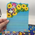 Vintage Lisa Frank Stationery Lot Sunflower Kittens Stickers Memo Pad Paper 90s