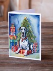 Harlequin Great Dane Christmas Reindeer Cards Envelopes Pk Of 8 Dac7795gca7p