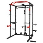 Power Cage Multi-functional Squat Rack With Lat-pull Down System For Home Gym Us