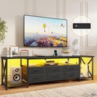 Tv Stand With Led Lights   Power Outlets For Tvs Up To 85 Inches