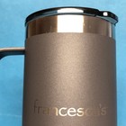 Rtic 16oz Polar Cap Coffee Travel Mug Cup Francesca   s Edged Logo Gray Hot Cold