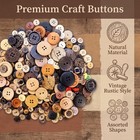 600 Pcs Wooden Buttons Assorted Large  Assorted mixed Colors brown coffee