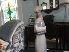 Lladro Nao Girl Holding Duck Porcelain 11    Figurine Collection Spain A3500 Goose