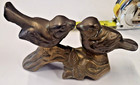 Vintage Pair Of Birds On A Branch Swivel  Brass 