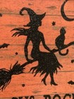 Halloween Hocus Pocus Witch On Broom Silhouette Farmhouse Wooden Wall Art - Nwt 