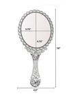 Vintage Handheld Mirror Small Hand Held Mirror With Handle Vanity Silver
