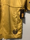 Champion X Muhammad Ali Gold Satin Boxing Robe Jacket Sz Small Hood Pockets New