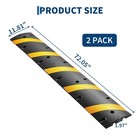 2 Pack 6ft Rubber Speed Bump  Heavy Duty Speed Bumps For Road 25 000lbs Capacity