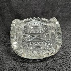 Vtg-american Brilliant Period Deep Cut Crystal Glass Oblong Celeryrelish Boat 7   