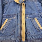 Vintage 90s Denim Lined Bomber Jacket Size Xl Unbranded Zip snaps