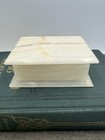 Vintage Onyx Hinged Jewelry trinket Box 