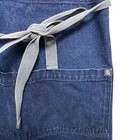 Hedley   Bennett Jack Navy Denim Waist Bistro Chef Apron Mens Os Blue Pockets