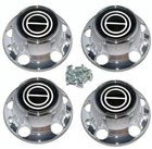4 Pcs 1980-96 Wheel Center Cap After Market For Ford F150 Bronco Van Black