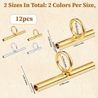 12pcs Brooch To Pendant Converters  2 Size Pin To Pendant Converter