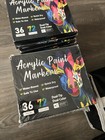  new 36 Pack Acrylic Paint Markers  Dual Tip With Dual Color 72 Colors Quick Dry