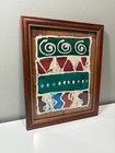 11 x9  Framed Nigerian Batik Abstract Geometric Patterns