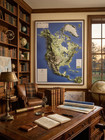 Real 3d Raised Relief Map Of North America - With Touchable Mountain Peaks 