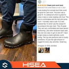 Hisea 8   Men Ankle Rain Boots Waterproof Outdoor Mud Garden Chore Working Boots