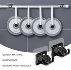 8pcs No Drilling Self Adhesive Curtain Rod Holder For Home Bathroom And Kitchen