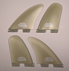 Pacific Vibrations Surfboard Fins Fcs2 Fcs 2 Speed Dialers Quad Fiberglass Clear