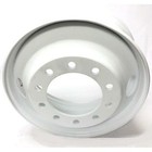 White Steel Wheel 22 5  X 8 25  10 Bolts  Hub-pilot  2 Hand Holes