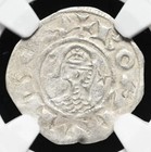 Crusaders Antioch Bohemond Iii 1163-1201 Ad  Knights Templar Denier Coin  Ngc Xf