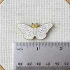 White Butterfly Or Moth Enamel Needle Minder  Needlepoint   Cross Stitch Magnet