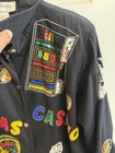 Vintage Felicity Las Vegas Casino Sequin Jacket L Black Gambling Poker Slots