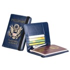 Passport Holder Cover And Card Case Slot Combo Rfid Blocking Leather Travel Pass