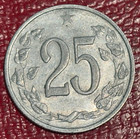 Very Fine Vf 1962 Czech Republic-czechoslovakia 25 Haleru Lion Coin-jul439