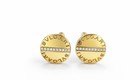 Men s Cufflinks Wedding Gift  Authentic  18k Gold Polish Vintage Round Cufflinks