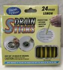 New Fresh -n- Clean Drain Odor Sticks Lemon Scent 2-pack 48 Sticks Total