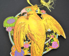 Fabulous Antique Yellow Parrot Tally Card  Paper Decoration  Usa  Nos  Single
