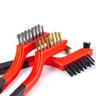 Small Wire Brush Set  Brushes For Cleaning Rust Removal  7     Red copper 