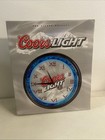 Coors Light Beer Lighted Plasma Motion Round Wall Battery Clock Sign 12 