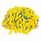 Ribbed Plastic Anchors Yellow  8- 10- 12 X 1 25  With Or Without   10x 1  Screws