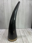 Medieval Time Plastic Drinking Horn Black With Golden Colored Rim Logo