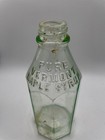 C1890s Rare Pint Size Pure Vermont Maple Syrup Ground Lip Glass Bottle