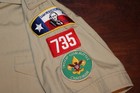 Boy Scouts Of America Bsa Men s Shirt Tan X-large Xl Sewn Patches Short Sleeve