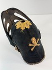 Vtg Ioof Odd Fellows Hat Helmet W  Skull And Crossbones Black Velvet 