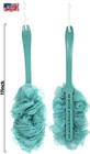 Back Scrubber For Shower  Qewro Loofah On A Stick As Shower Brush Exfoliating Bo