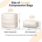 Comforter Storage Bag - Large Capacity Blanket Bags 3-layer Ultra Space Saving