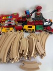 Lot Of Brio   Hape Brand Wood Wooden Train Tracks   Trains